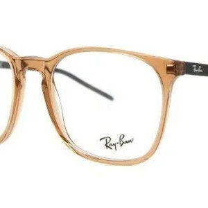 NEW RAY BAN RB 5387 8093 TRANSPARENT AUTHENTIC EYEGLASSES FRAMES RX 52-18